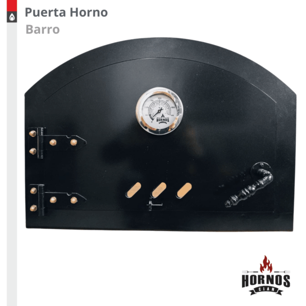 puerta para horno de barro
