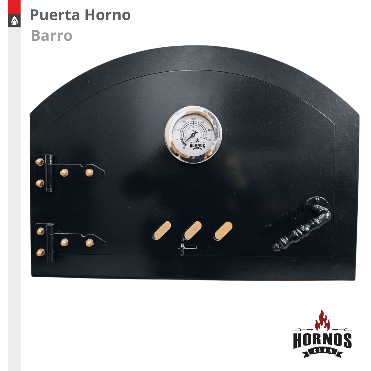 puerta para horno de barro