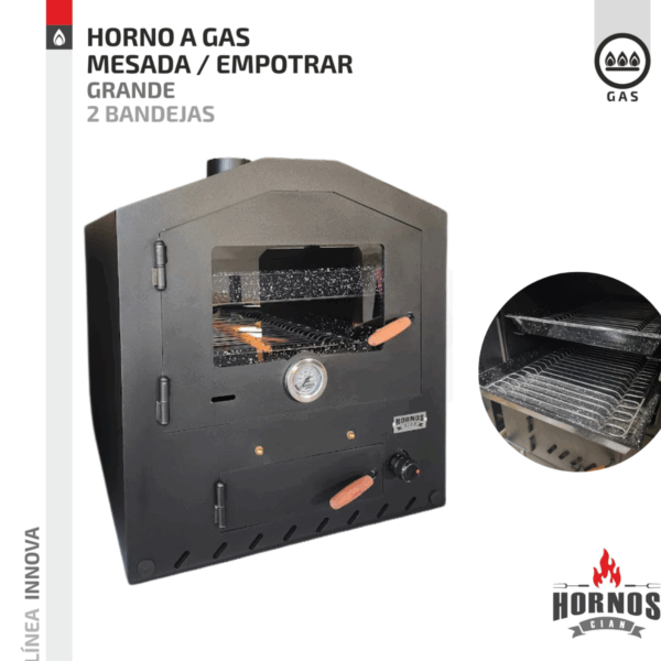 Horno a Gas  Grande - Empotrar o Mesada - Línea Innova